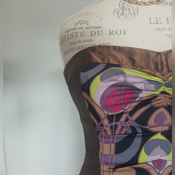 Nicole Miller Collection Bronze Strapless Mini Dress - Picture 5 of 7